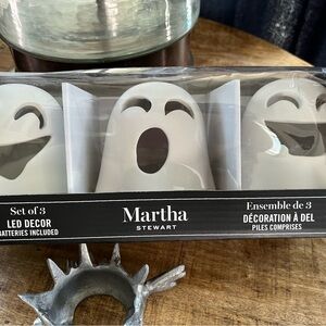 Martha Stewart three pack of ghost battery light up new tags fun for Halloween